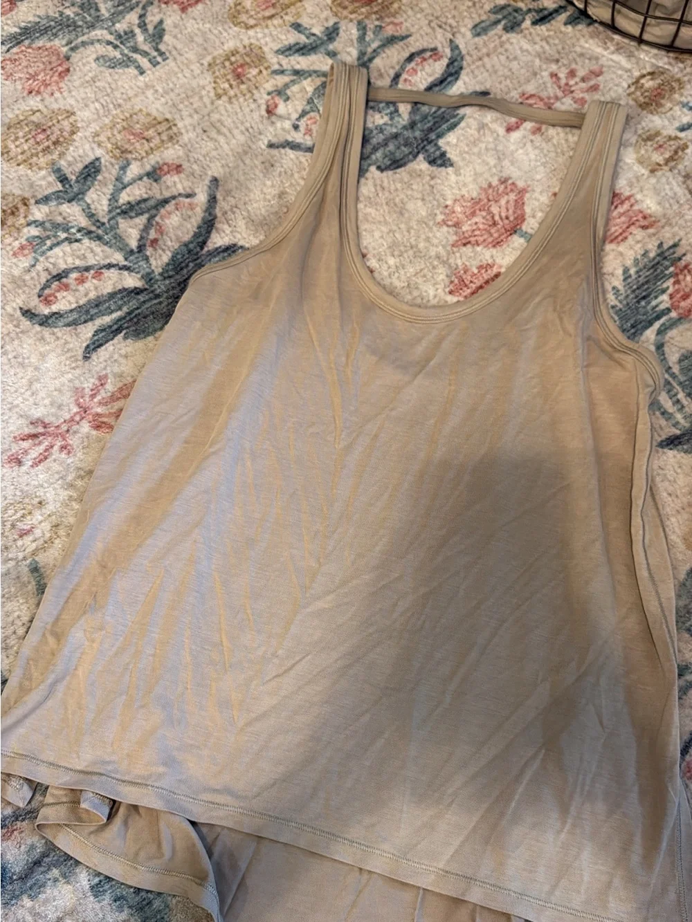 lululemon athletica Beige Scoop Neck Tank Top